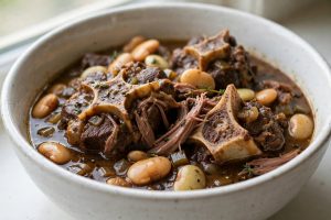 Authentic Jamaican Oxtail Stew with Butter Beans
